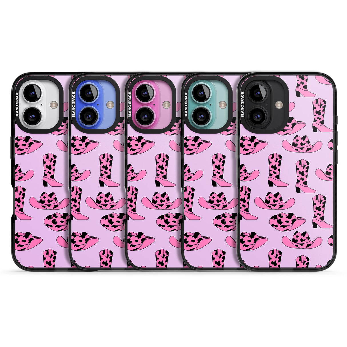 iPhone 16 Pro Max Cow-Girl Pattern Black Impact Phone Case