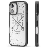 iPhone 16 Pro Max Gemini Emblem - Transparent Design Black Impact Phone Case