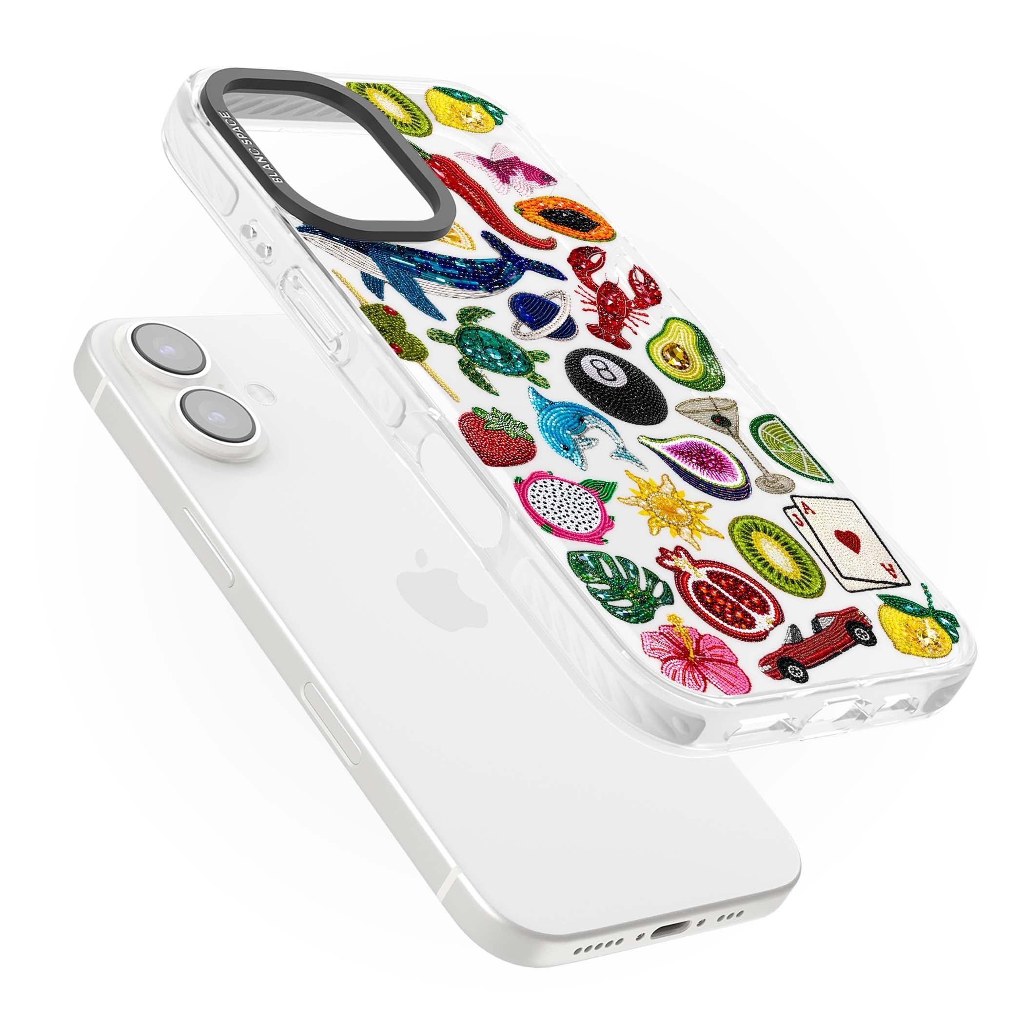 Beaded Mix cute iPhone case | Clear Impact case for iPhone 16, iPhone 16 Plus