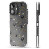 iPhone 16 Pro Max Sweet as Honey Patterns: Bees & Hearts (Clear) Black Impact Phone Case