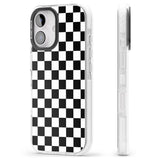 iPhone 16 Pro Max Black Checkered Black Impact Phone Case