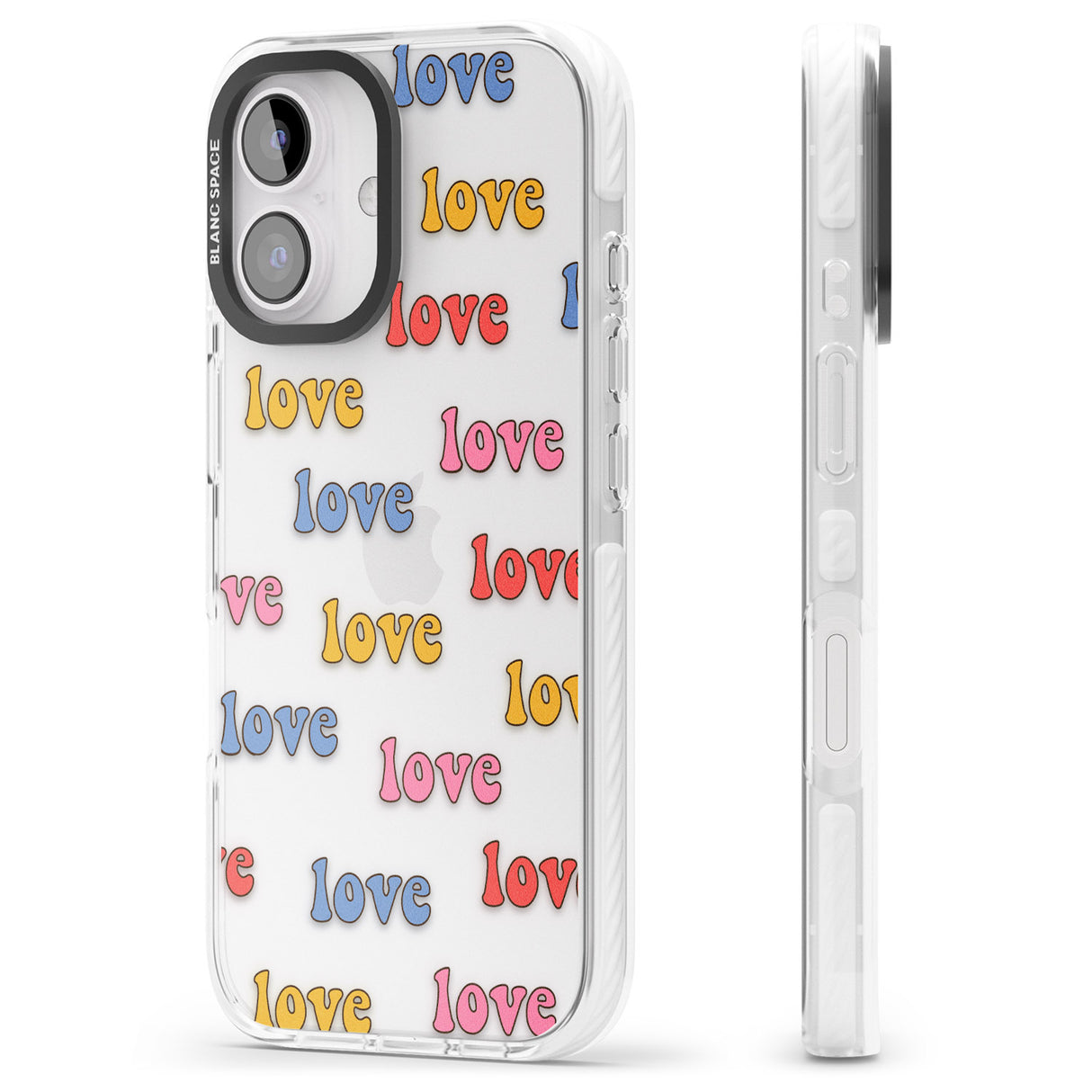 iPhone 16 Love Pattern Clear Impact Phone Case