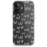 iPhone 16 Pro Max Free the boob (White) Black Impact Phone Case