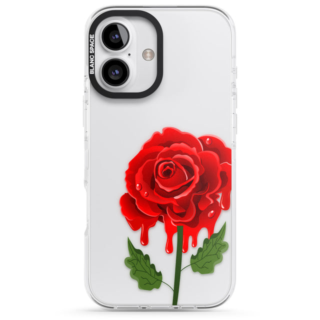 iPhone 16 Melting Rose Clear Impact Phone Case