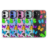 iPhone 16 Pro Max Vibrant Butterflies Black Impact Phone Case