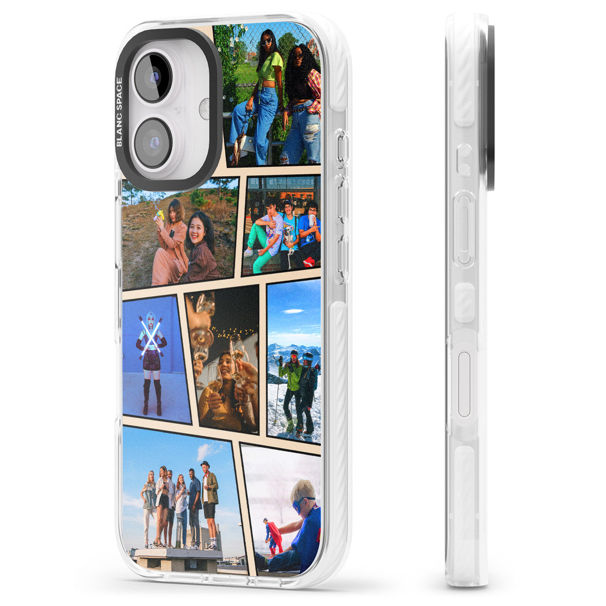 iPhone 16 Pro Max Comic Strip Photo Black Impact Phone Case