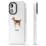 iPhone 16 Pro Max Personalised Hand Painted Beagle Black Impact Phone Case