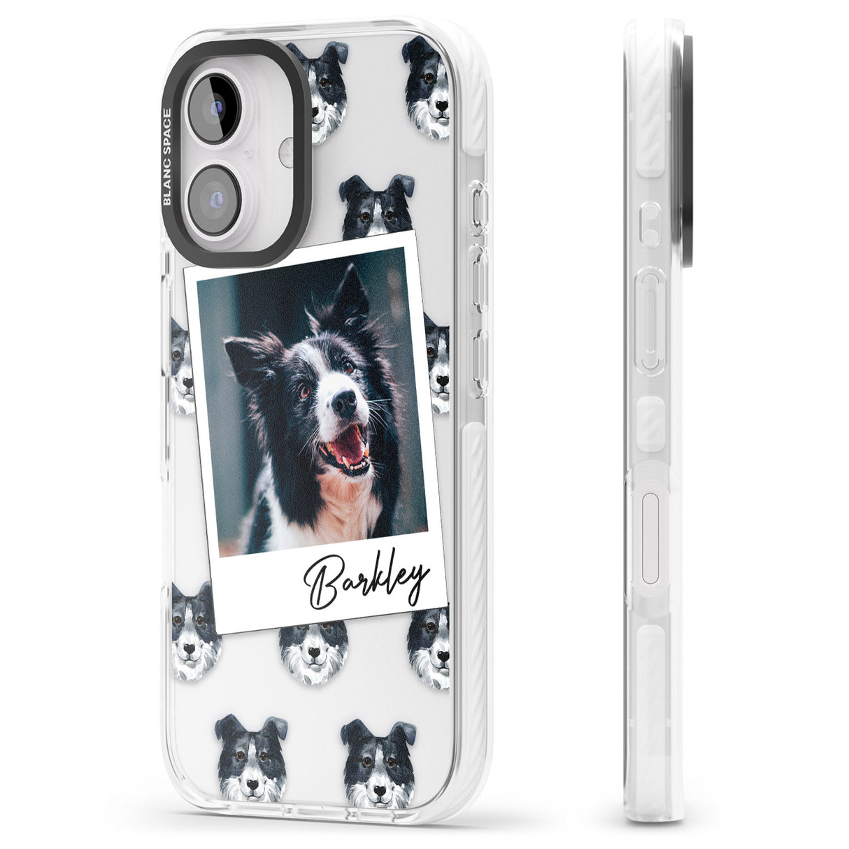 iPhone 16 Pro Max Personalised Border Collie - Dog Photo Black Impact Phone Case