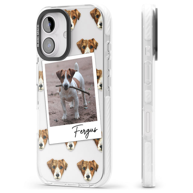 iPhone 16 Pro Max Personalised Jack Russell - Dog Photo Black Impact Phone Case