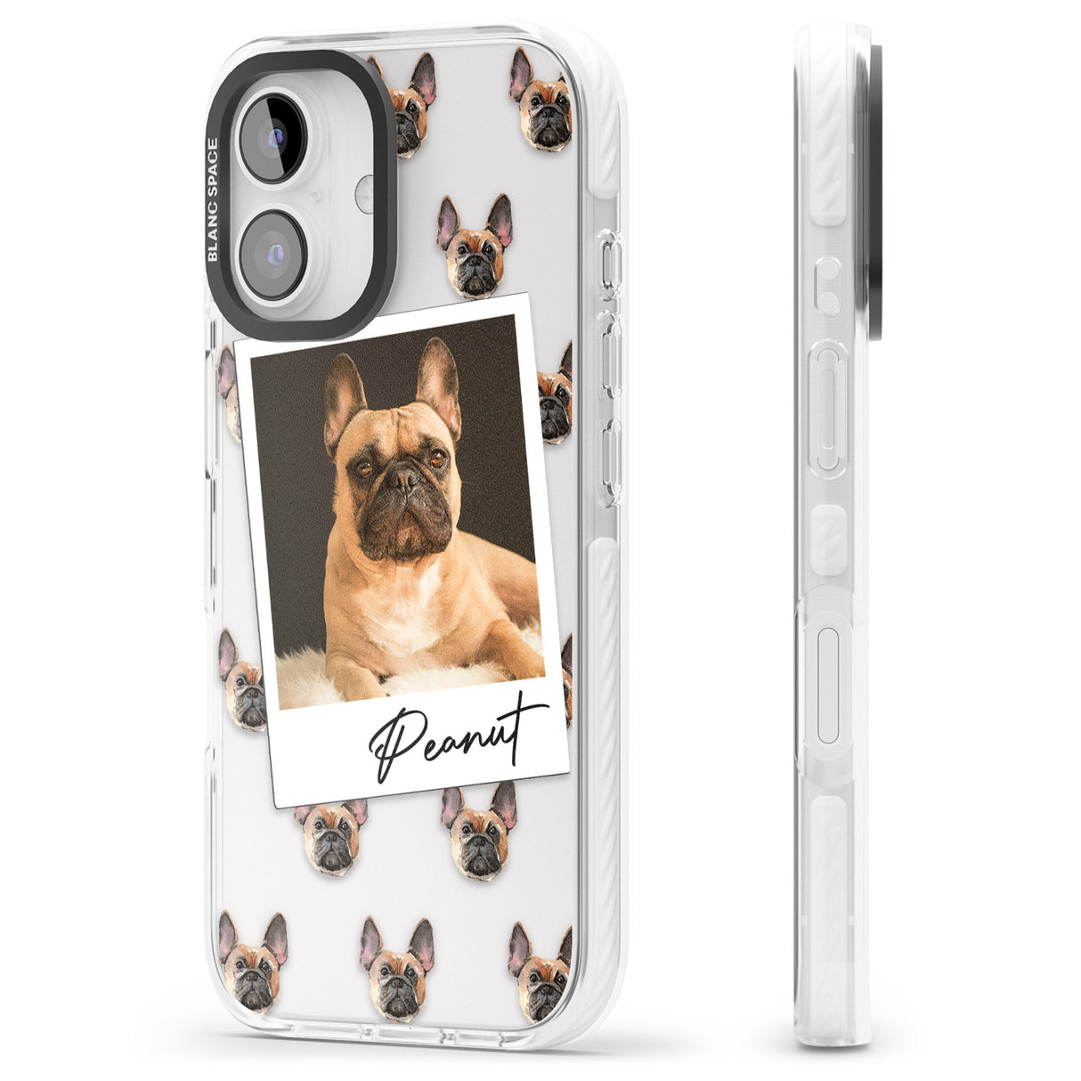 iPhone 16 Pro Max Personalised French Bulldog, Tan - Dog Photo Black Impact Phone Case