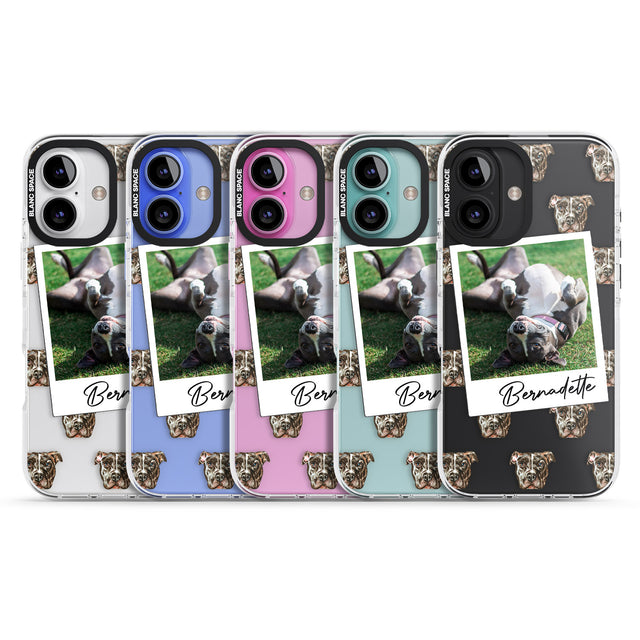 iPhone 16 Pro Max Personalised Staffordshire Bull Terrier - Dog Photo Black Impact Phone Case