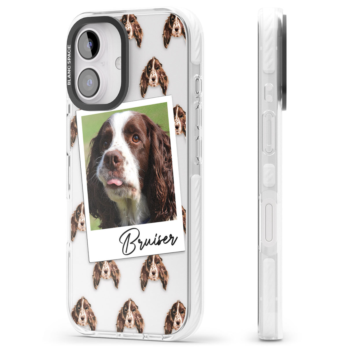 iPhone 16 Pro Max Personalised Springer Spaniel - Dog Photo Black Impact Phone Case