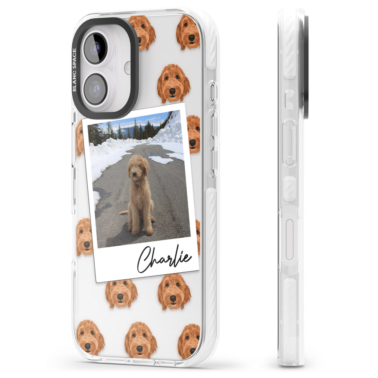 iPhone 16 Pro Max Personalised Personalised Golden Doodle - Dog Photo Black Impact Phone Case