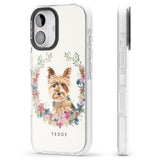 iPhone 16 Pro Max Personalised Yorkshire Terrier - Watercolour Dog Portrait Black Impact Phone Case