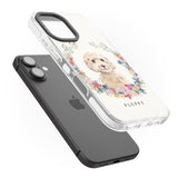 iPhone 16 Pro Max Personalised Champagne Cockapoo - Watercolour Dog Portrait Black Impact Phone Case