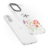 Personalised Spring Wildflowers Impact Phone Case for iPhone 16, iPhone 16 Plus