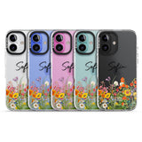 Personalised Summer Wildflowers Impact Phone Case for iPhone 16, iPhone 16 Plus