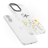 Personalised April Wildfowers Impact Phone Case for iPhone 16, iPhone 16 Plus