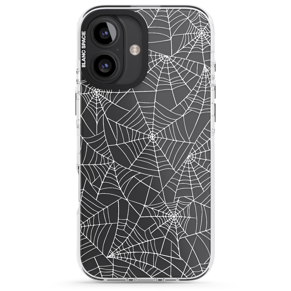 iPhone 16 Pro Max Personalised Spider Web Pattern Black Impact Phone Case