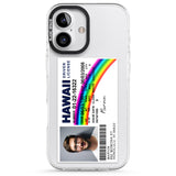 iPhone 16 Pro Max Personalised Hawaii Driving License Black Impact Phone Case