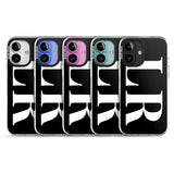 iPhone 16 Pro Max Personalised White & Black Letters Black Impact Phone Case