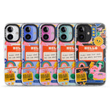 iPhone 16 Pro Max Personalised Nostalgia Sticker Mix #2 Black Impact Phone Case