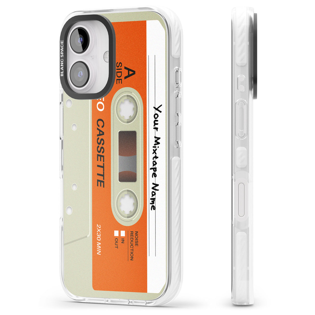 iPhone 16 Pro Max Personalised Classic Cassette Black Impact Phone Case