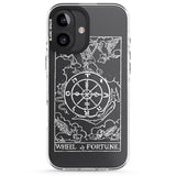 iPhone 16 Pro Max Personalised Wheel of Fortune Tarot Card - White Transparent Black Impact Phone Case