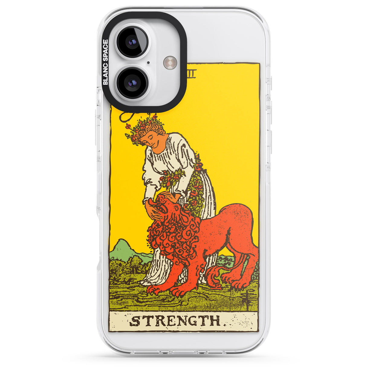 iPhone 16 Pro Max Personalised Strength Tarot Card - Colour Black Impact Phone Case