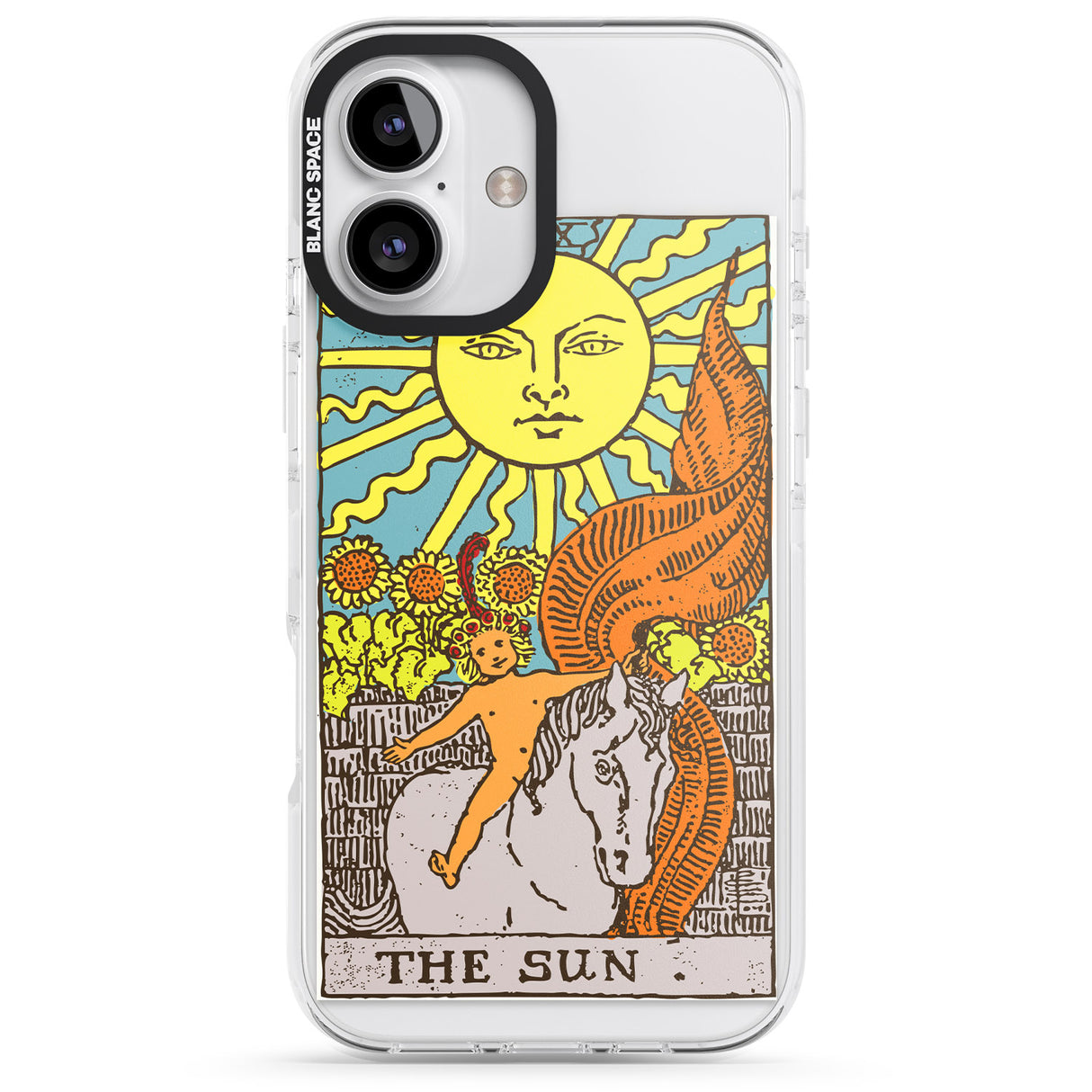 iPhone 16 Pro Max Personalised The Sun Tarot Card - Colour Black Impact Phone Case