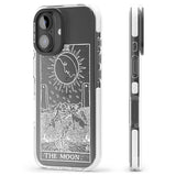 iPhone 16 Pro Max Personalised The Moon Tarot Card - White Transparent Black Impact Phone Case