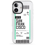 iPhone 16 Pro Max Personalised San Francisco Boarding Pass Black Impact Phone Case