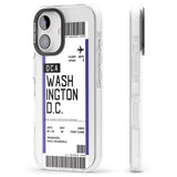 iPhone 16 Pro Max Personalised Washington D.C. Boarding Pass Black Impact Phone Case