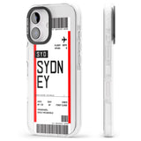 iPhone 16 Pro Max Personalised Sydney Boarding Pass Black Impact Phone Case