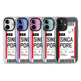 iPhone 16 Pro Max Personalised Singapore Boarding Pass Black Impact Phone Case