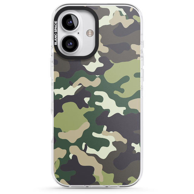 iPhone 16 Pro Max Green Camo Black Impact Phone Case