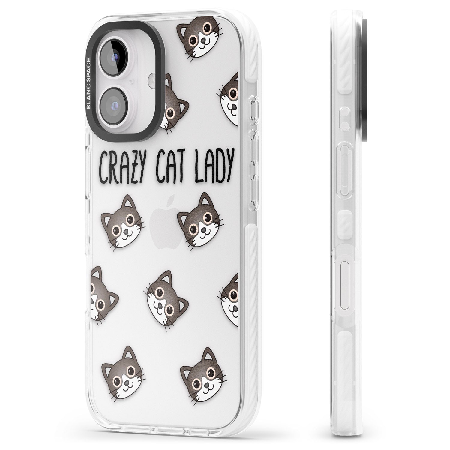 iPhone 16 Pro Max Crazy Cat Lady Black Impact Phone Case