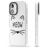 iPhone 16 Pro Max Cat Whiskers Black Impact Phone Case