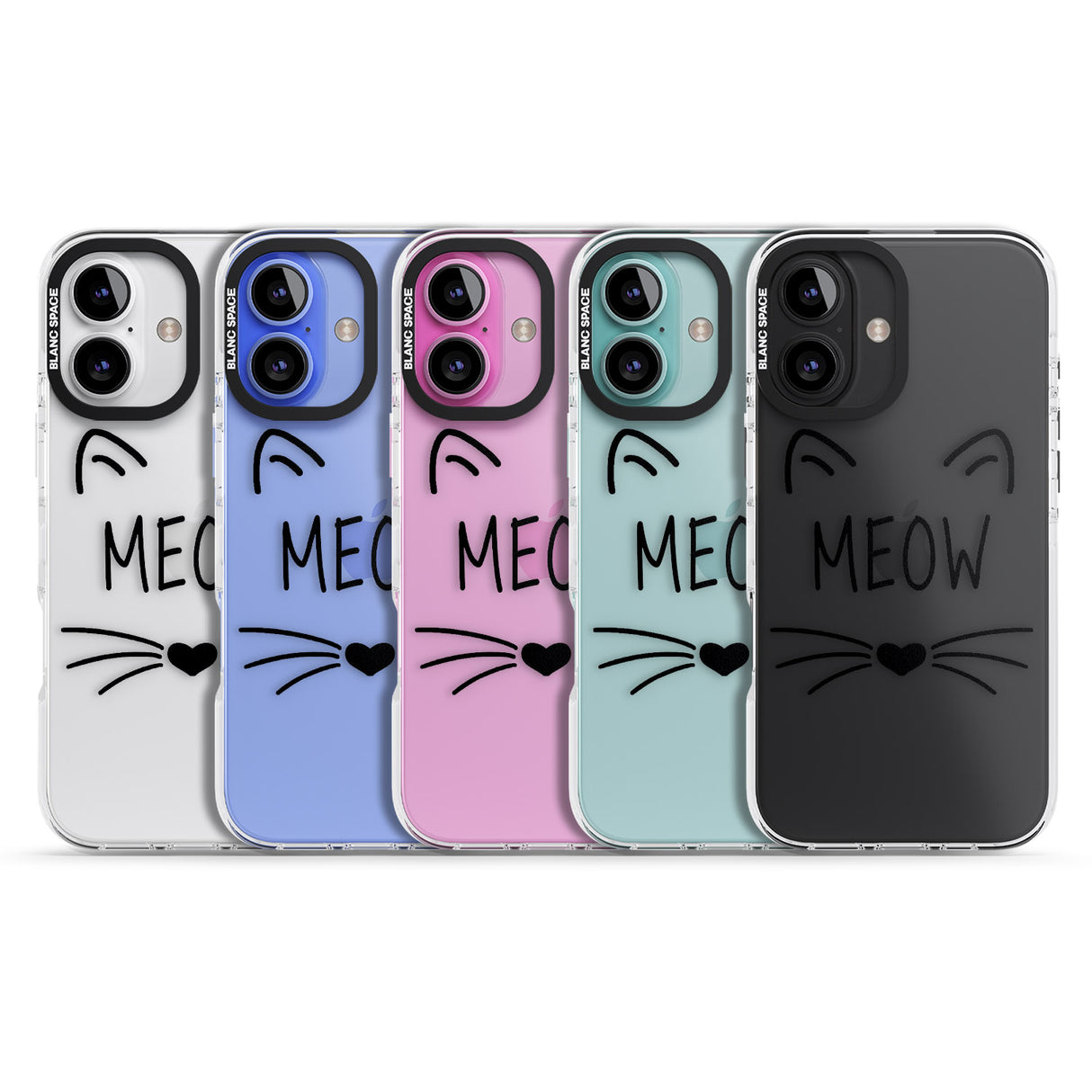 iPhone 16 Pro Max Cat Whiskers Black Impact Phone Case