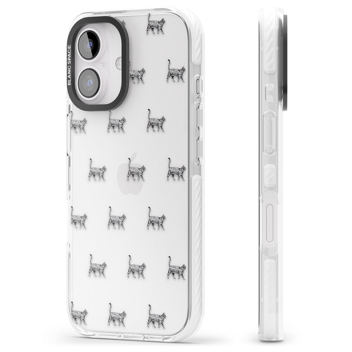 iPhone 16 Pro Max British Shorthair Cat Pattern Black Impact Phone Case