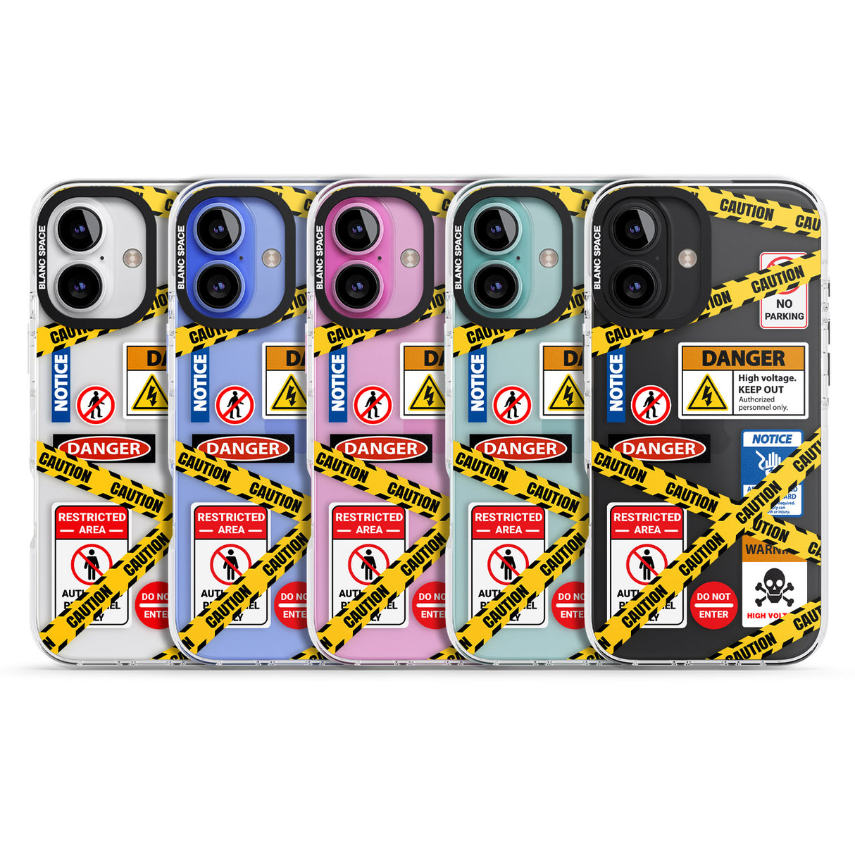 iPhone 16 Pro Max CAUTION Black Impact Phone Case