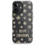 iPhone 16 Pro Max Christmas Snowflake Pattern Black Impact Phone Case