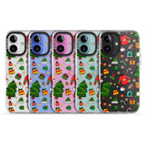 iPhone 16 Pro Max Christmas Mixture Pattern Black Impact Phone Case