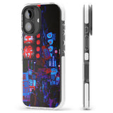 iPhone 16 Pro Max Red & Turquoise - Neon Cities Photographs Black Impact Phone Case