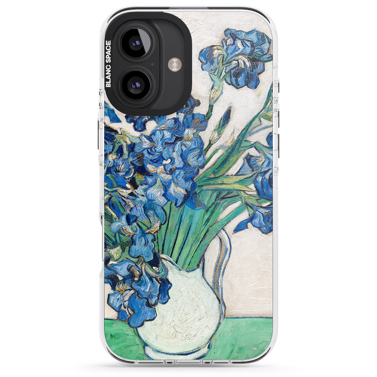 iPhone 16 Pro Max Irises by Vincent Van Gogh Black Impact Phone Case