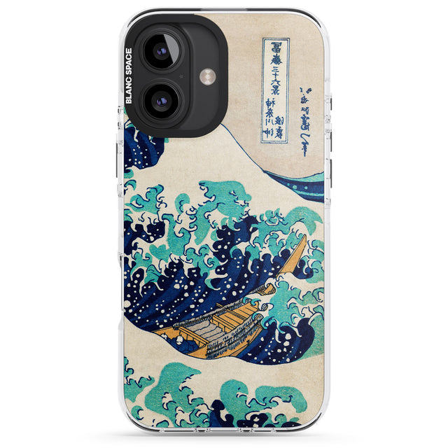 iPhone 16 Pro Max The Great Wave by Katsushika Hokusai Black Impact Phone Case