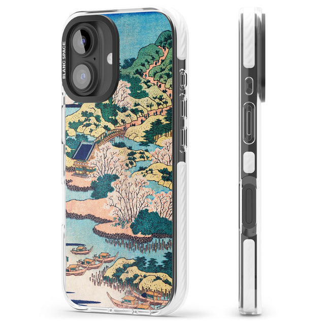 iPhone 16 Pro Max Coastal Community by Katsushika Hokusai Black Impact Phone Case