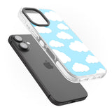 iPhone 16 Pro Max Blue Sky & Clouds Pattern Clear Impact Phone Case + Magsafe