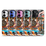 iPhone 16 Pro Max Vintage Collage: Road Trip Black Impact Phone Case