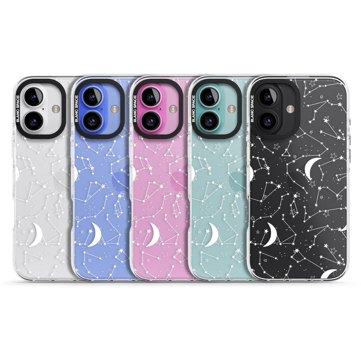 iPhone 16 Pro Max White Constellations Black Impact Phone Case